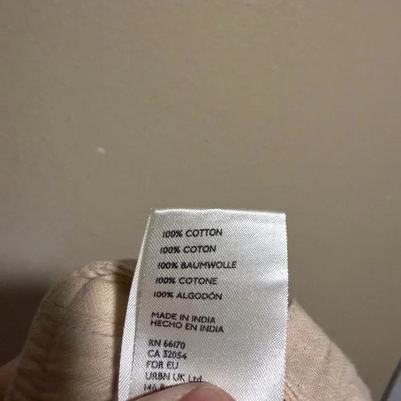 Free People Lotta Love Linen Trousers Pebble Tan Wide Leg Pants Size‎ 4 - Picture 9 of 9